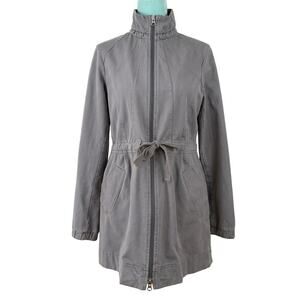 Neon Buddha Grey Utility Parka Jacket | Lagenlook Artsy Cinch Waist Tunic